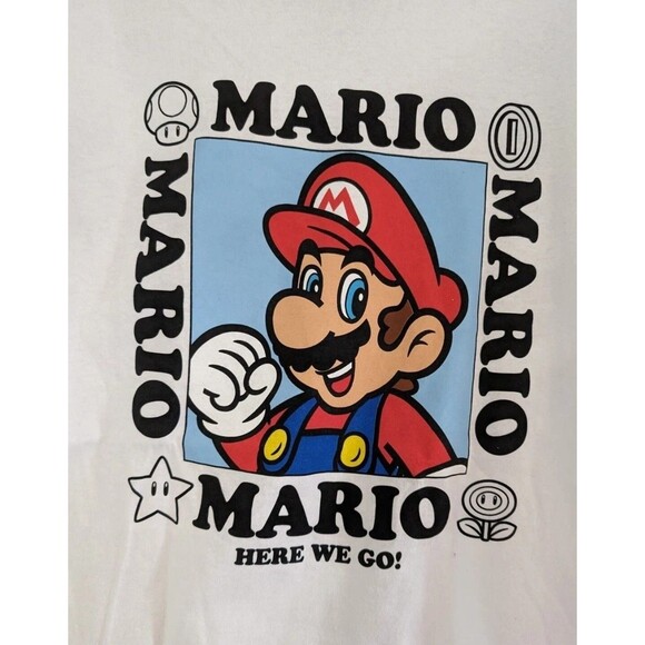 SUPER MARIO Medium T SHIRT OFFICIAL LICENSE T SHIRT Nintendo New B7 Excellent - Picture 1 of 4